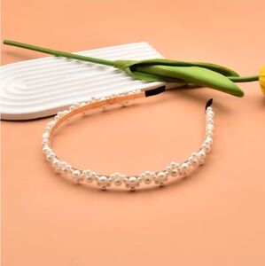 Elegant Dainty Faux Pearl Headband *New*